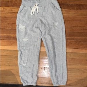 Ripped Gray Sweatpants